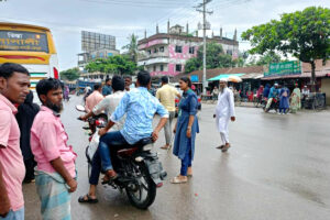 ধনবাড়ীতে ট্রাফিকের দায়িত্ব পালন করছেন শিক্ষার্থীরা